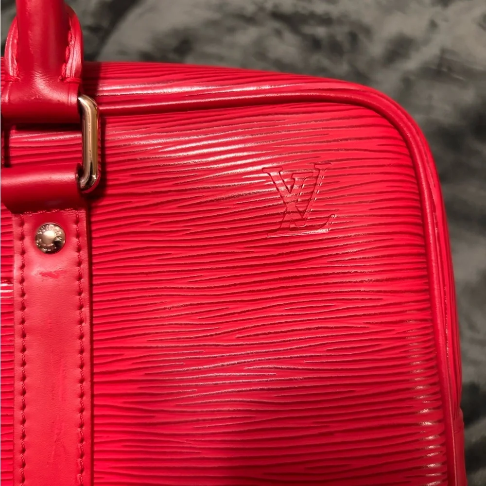 Louis Vuitton Red Epi Handbag
